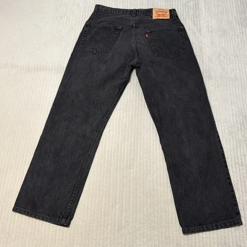 Levi's 505 Jeans Men's 32x29 Black Cotton Denim Regular Straight Fit Y2k Western